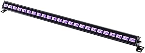 24 LED Black Light Bar,UV Bar Glow in The Dark Party Supplies for Christmas Halloween Blacklight Party Birthday Wedding Stage Lighting (24 leds)