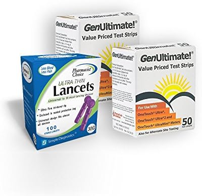Raindrop USA - GenUltimate! 100 Test Strips with Bonus: 100 Pharmacist Choice 30G Lancets