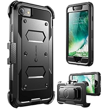 i-Blason Armorbox Series Designed for iPhone 7/Phone 8, Built in [Screen Protector] [Full Body] [Heavy Duty Protection ] Shock Reduction/Bumper Case (Black)