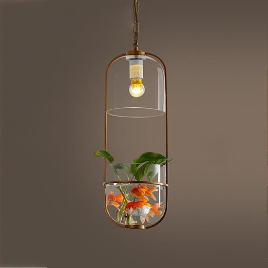 Amazon Com Myxfst Pendant Light Creative Diy Fish Tank Flower Pot