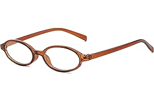 Onrtry Retro Oval Blue Light Glasses for Women 90s Small Face Eyeglasses Fake Nerd Cosplay Eyewear