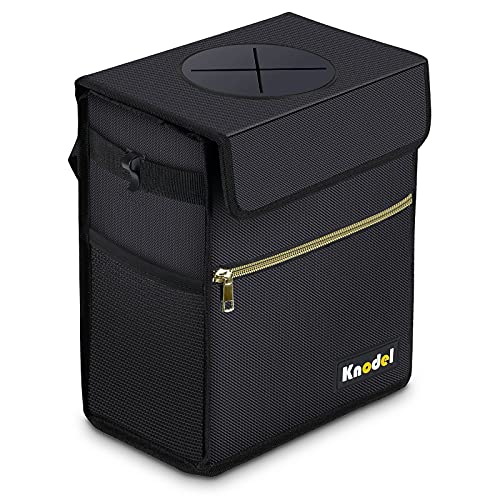 K KNODEL Car Trash Can with Lid, LeakProof Car Garbage Can with