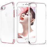 iPhone 7 Case, [Glitter] [Electroplating] [Metallic Finishing] [Scratch Resist] [Shockproof] [Crystal Clear] Transparent Ultra Slim Case Cover for Apple iPhone 7 - Rose Gold