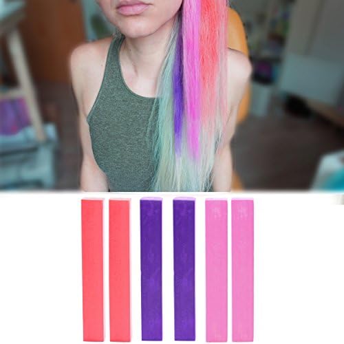 Festival Summer Magenta Ombre hair Dye Set of 6 | Magenta Ombre FESTIVAL TRIBAL Temporary Hair Chalk | With Shades of Sweet Pink, Vivid Purple, and Raspberry | Color your Hair Magenta Ombre in seconds with temporary HairChalk