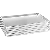 HARDURA Aluminum Baking Sheet Pan 18”L X 13”W X 1”H Cookie Sheet, 6Packs, For Oven in Bakery & Restaurant, Kitchen