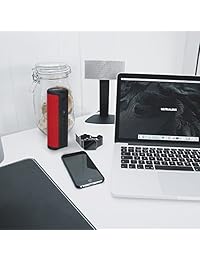 ? Altavoces de cilindro estéreo inalámbricos ZENBRE Z4 True, emparejamiento estéreo de doble controlador de 2x5W con 15h de reproducción. Rojo pasión