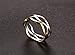 VNOX Womens Stainless Steel Tri-Color Wave Band Ring for Wedding Promise Engagement,Size 8