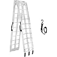 MAXIVMAN Aluminum Motorcycle Ramp with Handle – 750 Lbs Capacity, 7.5ft Folding Ramp with Load Straps for Pickup Trucks, Dirt Bikes, Motorcycles | 89" L x 12" W | 1 Pc