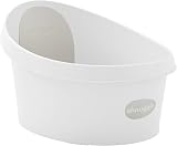 Shnuggle Toddler Bath Tub with Backrest, White/Light Grey, Anti-Slip