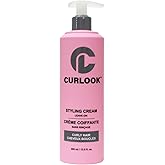 CURLOOK Curly Hair Leave-in Styling Cream | Silicone-Free - 400ml (13.5 oz) - Transforms and revives hair into soft, flexible, defined curls | Made in Canada
