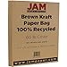 JAM PAPER Matte 60lb Cardstock - 8.5 x 11 Coverstock - 162 gsm - Brown Kraft PaperBag - 50 Sheets/Pack