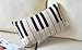 Decorbox Piano Keyboard Simple Music Throw Pillow Case Decor Cushion Covers Oblong 20*12 Inch Beige Cotton Blend Linen