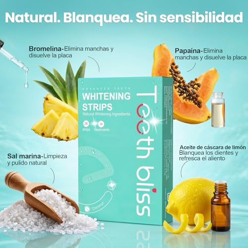 Teeth Whitening Strips Teeth Whitener: TeethBliss 14 Treatments Teeth Whitening Strips Low Sensitivity, Home Whitening for Weddings, Dating and Working for Coffee Drinkers