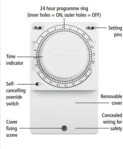 Timeguard TS900N 24 Hour Immersion Heater Time Controller Timeswitch with Pins, White - Image 3
