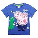 Peppa Pig Geroge with Dinasour T-shirt with Embroidery Boy Short Sleeve