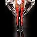DMZing Sexy Club Women Comfortable Thigh-high Stockings Leather Lace Bow Long Socks (Red)