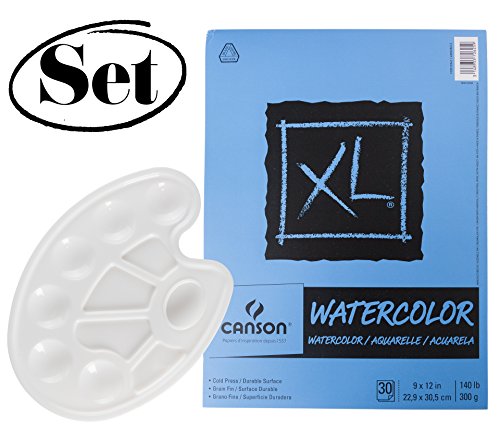 Watercolor paper pad 9”x12” fold over bound, xl ser…