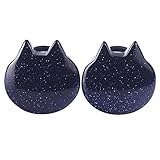 Organic Blue Sandstone Cute Cat Ear Stretching Plugs Gauge 0g, Sold as Pair