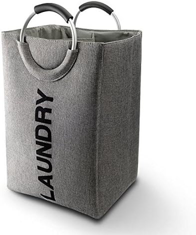 IMPFUNICAL Double Laundry Hamper, Clothes Hamper Round Handles Convenient Carrying, Foldable,Easy to Clean