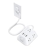 TROND Flat Plug Power Strip Surge Protector, 5FT