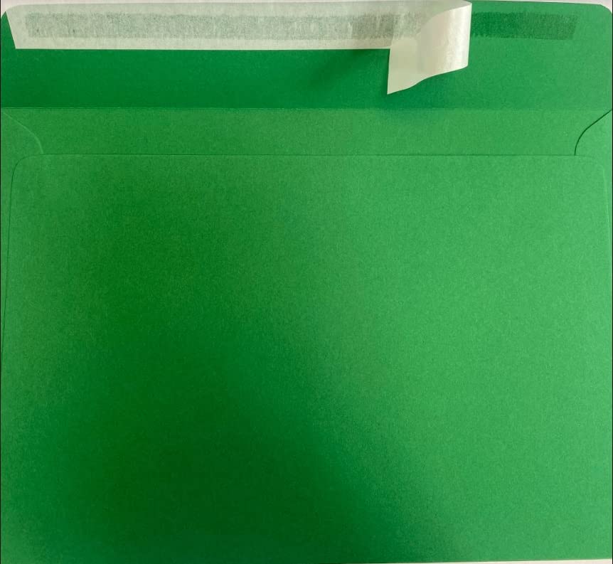 C5 Coloured Envelopes for A5 Greeting Cards Peel and Seal Wallet Envelopes Wedding Invitation Crafts Office 162x229mm- Pack of 20 envelopes (Dark Green P&S)