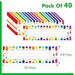 40PCS Desk Nameplates, Double Sided PET Film Desk