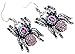 YACQ Women's Spider Dangle Earrings - Lead & Nickle Free - 2 Inches Long - Halloween Costume Accessories Jewelry
