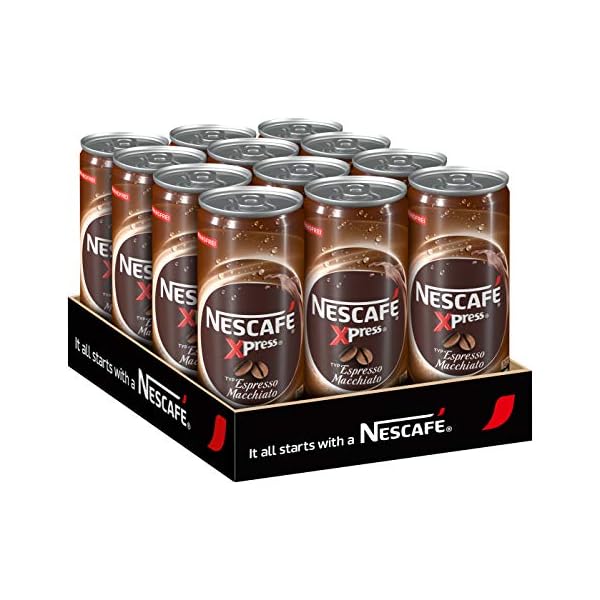 NESCAFÉ Xpress Espresso Macchiato, ready to drink Eiskaffee, 12er Pack (12 x 250ml)