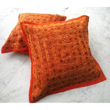 cover video hindi mai pillow Amazon.com: Embroidery 2 Work Mirror Indian Sari Orange