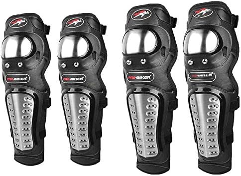 AOW Attractive Offer World Knee Guard compatible with Pro-xerz Knee Guard -2nd Generation Alloy Steel Elbow Guard Flexible Breathable Adjustable Knee Shin Armor Protector (Black) for Bikers and Riders (Pack of 4 PCS) KN-13 AOW Attractive Offer World Knee Guard compatible with Pro-xerz Knee Guard -2nd Generation Alloy Steel Elbow Guard Flexible Breathable Adjustable Knee Shin Armor Protector (Black) for Bikers and Riders (Pack of 4 PCS) KN-13