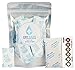 5 Gram Pack x 50 Silica Gel Packets Desiccant Dehumidifier Moisture Absorber Bonus 50 Gram Activated Clay Dessicant and 6 Dot Humidity Indicator Card Non Toxic Food Grade Safe