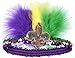 Myjoyday Women's Fascinators, Feathers Tea Party Hat, Veil Headband with Hair Clip for Cocktail Church (Yellow & Purple & Green)