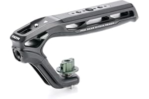 Tilta Xeno Top Handle for Filmmakers & Cameras- Black | Aluminum Alloy and Silicone Build | 1/4″-20 Threads w/Locating Points | Safety Release Pin | Comfortable Handling (1/4"-20 w/Locating Pins)