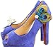 KISSPAT One Pair Peacock Feather Shoe Clips, Shoe Decorations, Handmade Wedding Shoe Clips
