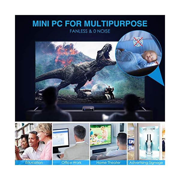 ACEPC Mini-PC, 2GB DDR3L/ 32GB eMMC,Windows 10 (64-Bit) Intel x5-Z8350 HD Graphics Fanless Mini computer, 4K / 2,4 G / 5…