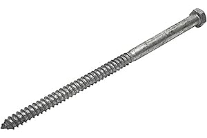1/2 in x 12 in Hot Dip Galvanized Lag Bolts – Extra-Long Heavy-Duty Hex Head Structural Screws for Decks, Posts & Timber Fram