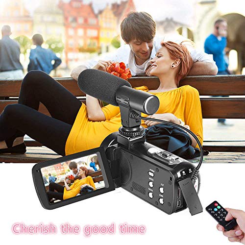5 Camcorder+Vlogging+Microphone+Rotatable+Time+Lapse