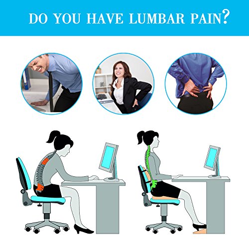 Simptech Lumbar Support Cushion, Portable and Inflatable Lumbar Pillow,Comfort for Car ,Office Chair,Home ,Travel,Camping