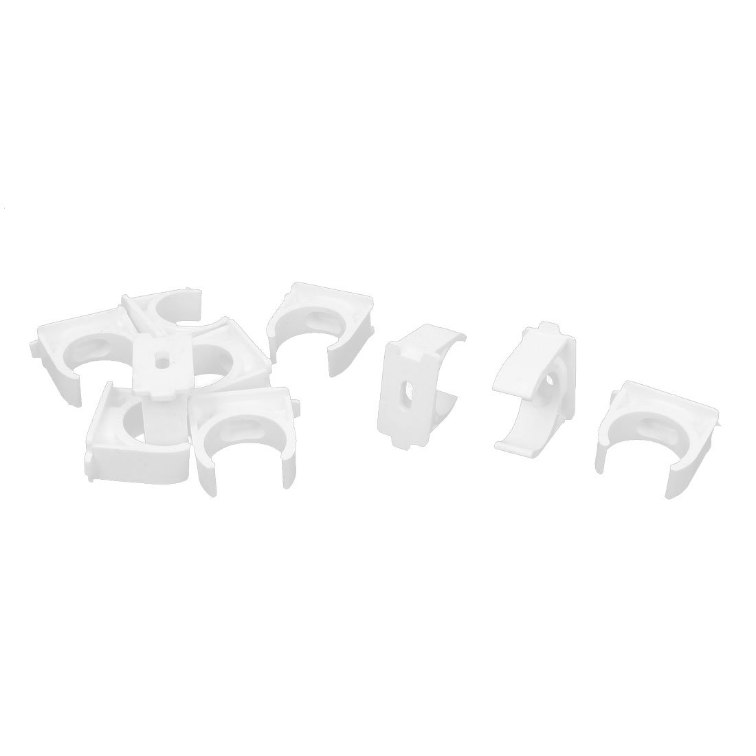 Sourcingmap PVC Water Pipe Clamps Clips, 3/4" (25mm) TV Trays Tubing Hose Hanger Support Pex Tubing, 10Pcs