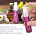 Olilia Glass Spray Bottles with White Fine Mist Sprayer 6 Pack of 10ml (1/3oz) - Refillable Empty Bottles Perfect for Essential Oils (Violet)