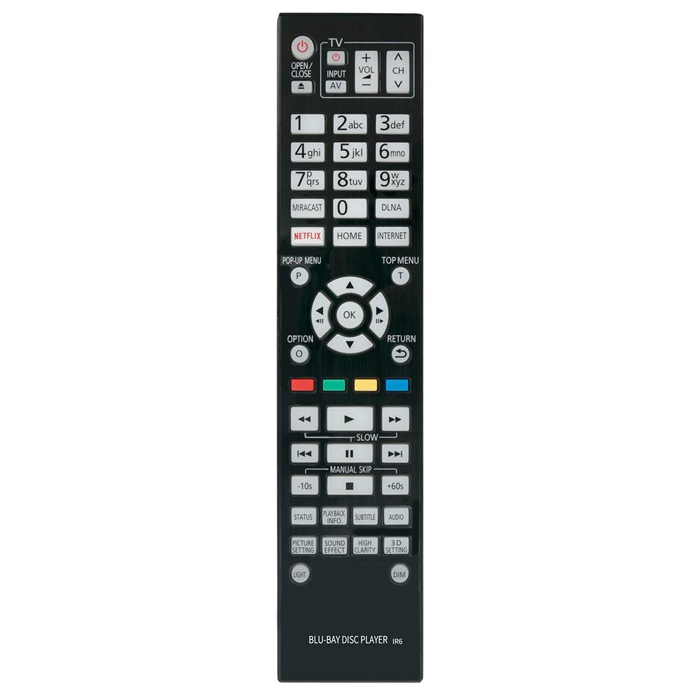 VINABTY N2QAYA000128 Remote Control Replaced for Panasonic Blue-Ray Disc Player DMP-UB900 DMPUB900EGK DMPUB900EBK DMP-UB900EGK DMPUB900GNK DMP-BDT700