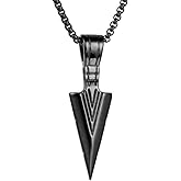 STARCHENIE Arrowhead Pendant Necklace Stainless Steel Spear Point Jewelry for Men