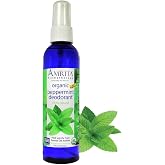 Amrita Aromatherapy Organic Peppermint Deodorant Spray, Paraben-Free Body Odor Eliminator, Essential Oil Blend, 4 oz.