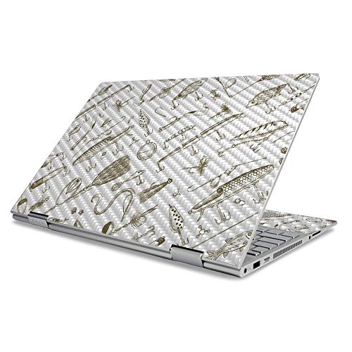 MightySkins Carbon Fiber Skin for HP Envy x360 15" (2019) - Retro Lures | Prote…