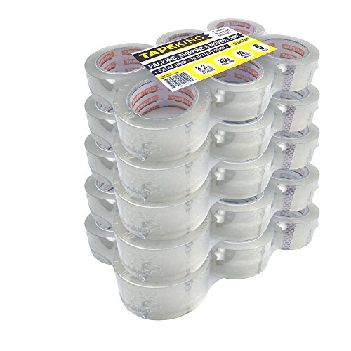 Tape King Clear Packing Tape Super Thick - 60 Yards Per Roll (Case of 36 Rolls) - Strong 3.2mil, Heavy Duty Adhesive Commercial Depot Tape for Moving, Sealing, Packaging Shipping, Office & Storage