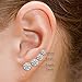 Silver Cubic Zirconia Earrings - Hypoallergenic Sterling Silver CZ Diamond Stud Earrings Nickel Free,Princess Cut Round Fake Diamond Studs Men Earrings,Gold Plated Earrings Stud for Women Girls