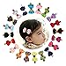 Shemay 2-3 inch Grosgrain Ribbon Tiny Boutique Hair Bows Alligator Clips For Baby Girls Toddlers Kids Barrettes