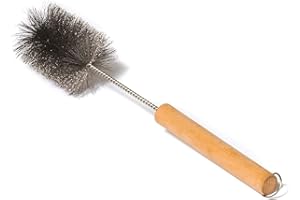 MELOSTU Wood Burning Stove Brush Tent Wood Burning Stove Pipe Stainless Steel Brush Diameter Wire Brush for Cleaning Chimney Pipes (3.5Inch)