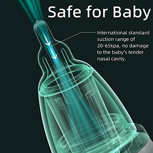 Baby Nasal Aspirator Baby Nose Sucker Baby Nose Cleaner Nasal Aspirator for Baby with Pause & Music & Light Soothing Function Safe Hygienic and Quick Operated Nose Cleaner