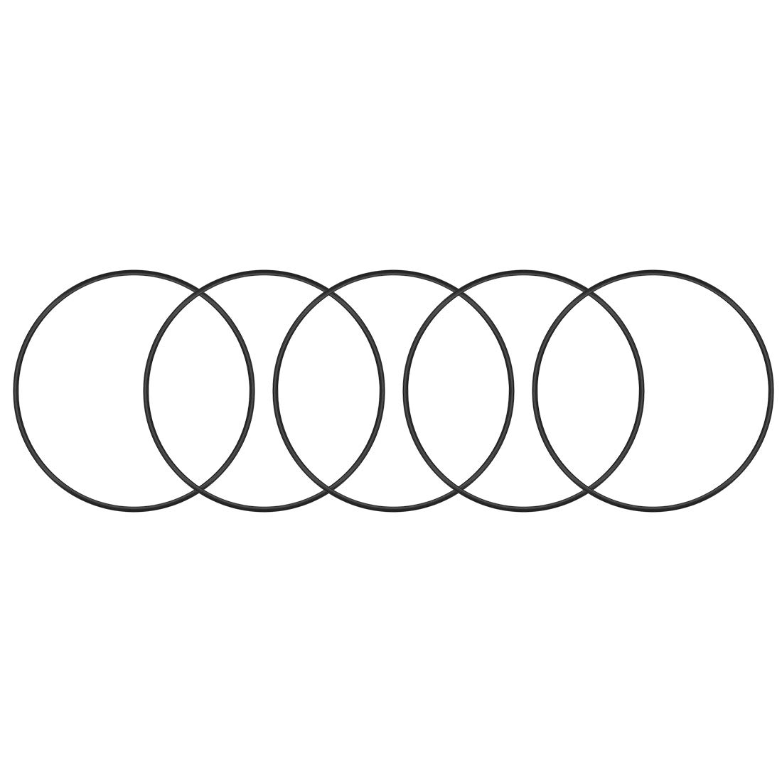 sourcing map Nitrile Rubber O-Rings 130mm OD 123.8mm ID 3.1mm Width, Metric Sealing Gasket, Pack of 5